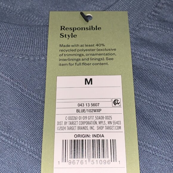 Goodfellow & Co Mens Blue Striped Short Sleeve Casual T-Shirt Size Medium - Picture 6 of 9